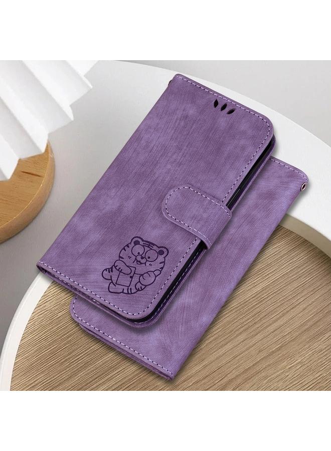 زبون جراب لهاتف Infinix Note 40 5G جراب هاتف من الجلد المنقوش بنقشة النمر الصغير - Image 2