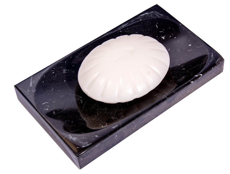 CraftsOfEgypt Black Marble Soap Dish  Polished and Shiny Marble Dish Holder  Beautifully Crafted Bathroom Accessory  by CraftsOfEgypt