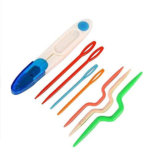 RKPM HOMES RKPM HOMES Needle Arts Crochet Set 51 Pcs Plastic Yarn Sewing Tools Ergonomic Sewing Kit with 16pcs Soft Grip Handles Hooks 06mm6mm 1 Scissor Tape Measure Tools to Knit Hats Socks Sweaters - Image 5
