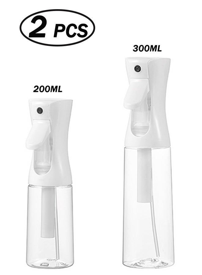 2-Pack Water Spray Bottle for Hair 200ml&300ml, Large Ultra Fine Continuous for Hairstyling, Skin Care, Cleaning, Plants and Misting, Clear  - Image 1
