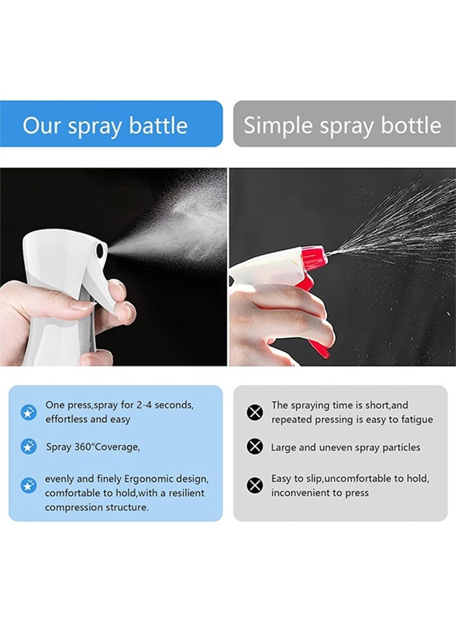 2-Pack Water Spray Bottle for Hair 200ml&300ml, Large Ultra Fine Continuous for Hairstyling, Skin Care, Cleaning, Plants and Misting, Clear  - Image 2