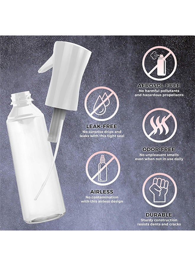 2-Pack Water Spray Bottle for Hair 200ml&300ml, Large Ultra Fine Continuous for Hairstyling, Skin Care, Cleaning, Plants and Misting, Clear  - Image 3
