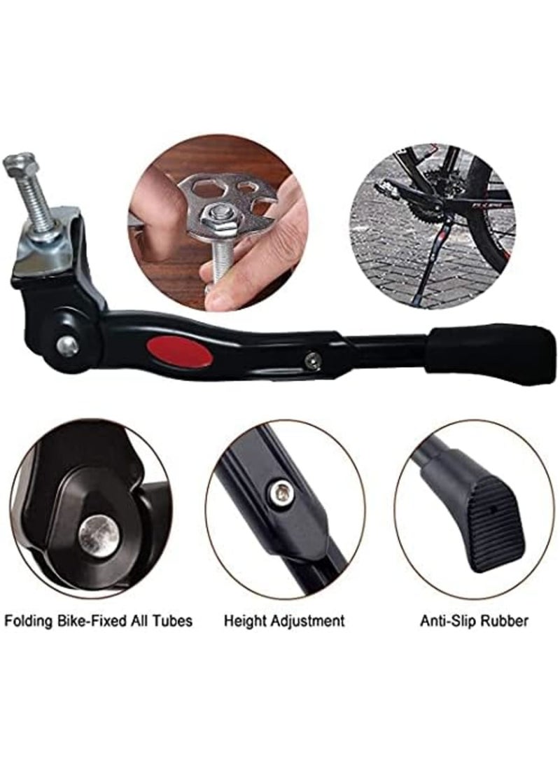 Luckam Kickstand for Kids Bike, Bicycle Kickstands Center Mount for 16 18 20 22 24 Inch Bicycles Adjustable Aluminum Alloy Kickstands for 16-18-20inch 18-20-22inch 22-24-26inch Mountain Bike - Image 3