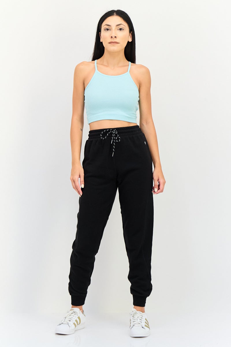 FOREVER 21 سروال جوجر عادي للنساء، أسود - Image 4