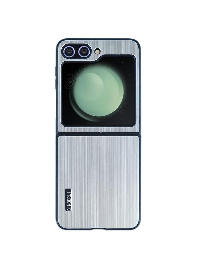 S-TOP Case For Samsung Galaxy Z Flip6 PC Hybrid Aluminum Alloy Brushed Shockproof Phone Case - Image 1