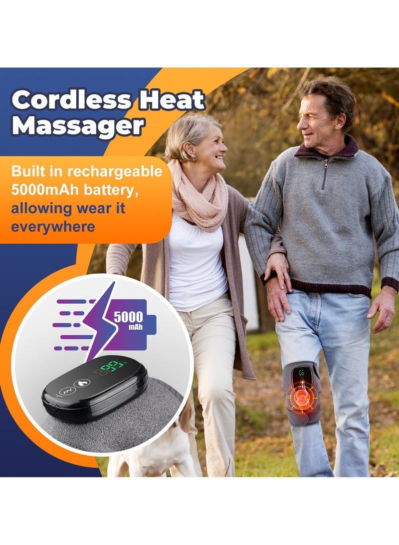 Smart Touch Screen Wireless Heating Knee Massager, Timed Knee Heating Pad, Portable Knee Shoulder And Elbow 3-in-1 Heating Vibration Massager, Relieve Joint Pain and Pressure (single) - Image 2