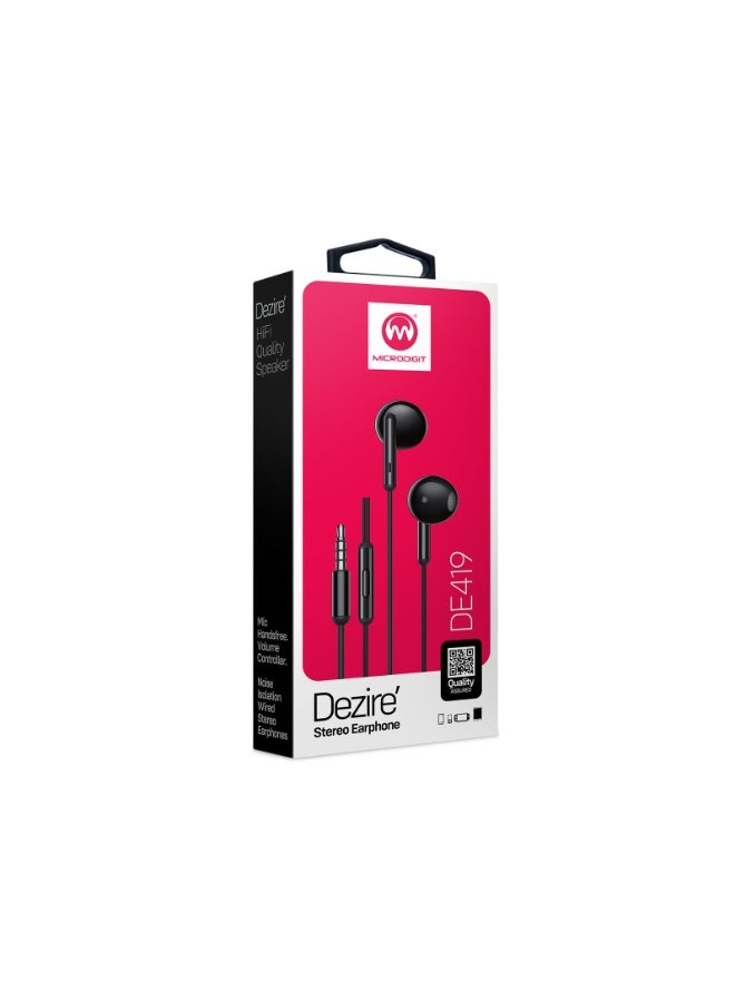 Micro Digit MICRODIGIT zire’ DE419De 3.5mm Wired Stereo Earphone with Mic & In-Line Control - Image 1