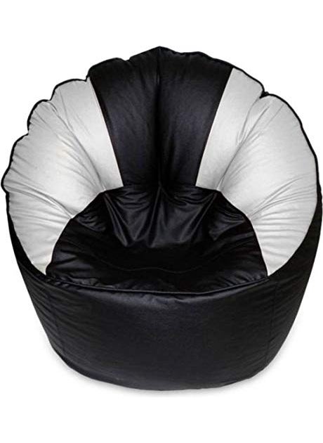 caddyFull caddyFull XXXL Muddha Bean Bag Without Beans Black and White  - Image 1