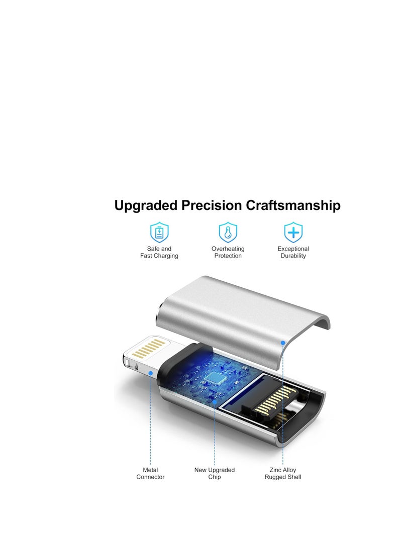 Terabyte [2 Pack] USB C Female to Lightning Male Adapter – 27W PD Fast Charging & Data Sync – Compatible with iOS Devices like iPhone, iPad, AirPods - Image 5