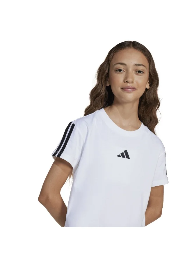 Adidas Adidas Jg 3S Tee 160 White T-Shirt (Short Sleeve) T-Shirts For Kids