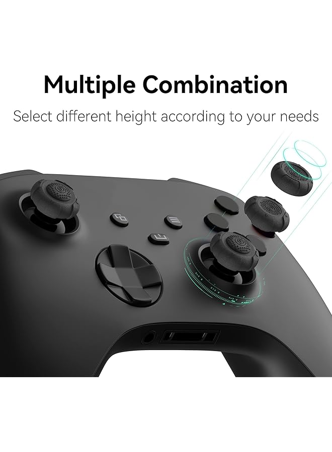 GeekShare أغطية قبضة الإبهام لوحدة تحكم Xbox One، غطاء عصا التحكم من السيليكون بلون سادة، مجموعة أغطية عصا التحكم متوافقة مع Xbox Series X، 3 أزواج / 6 قطع - Image 2