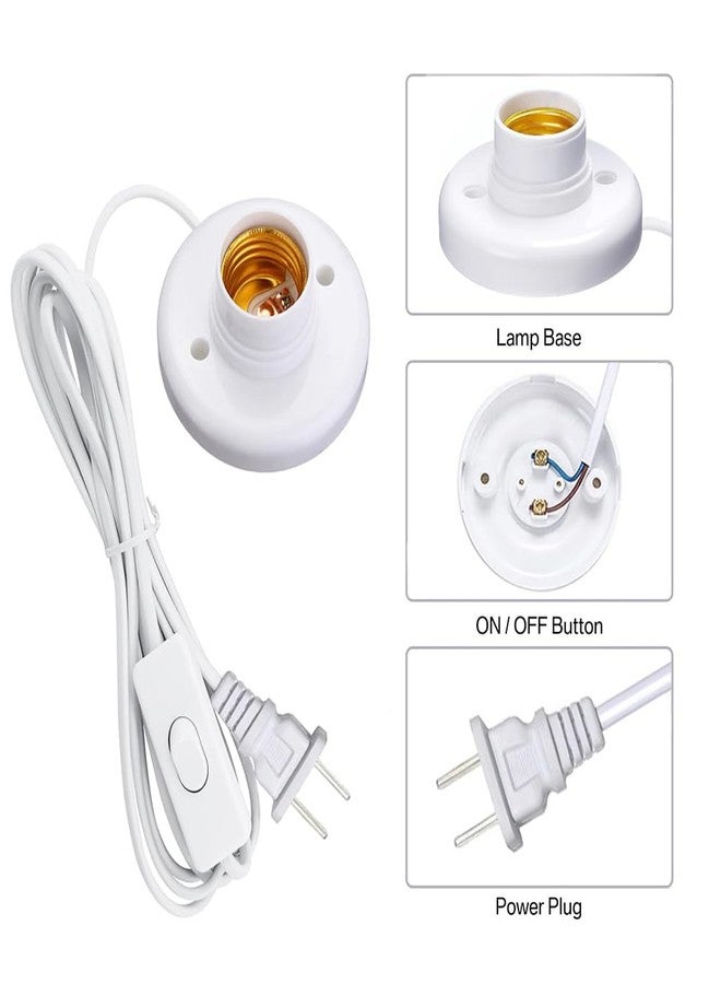 DBKMPZ 15ft Light Socket with Cord E26/ E27 Light Bulb Socket with On/Off Switch Hanging Light Cord Extension,for Balcony, Garage Installation Lighting - Image 3
