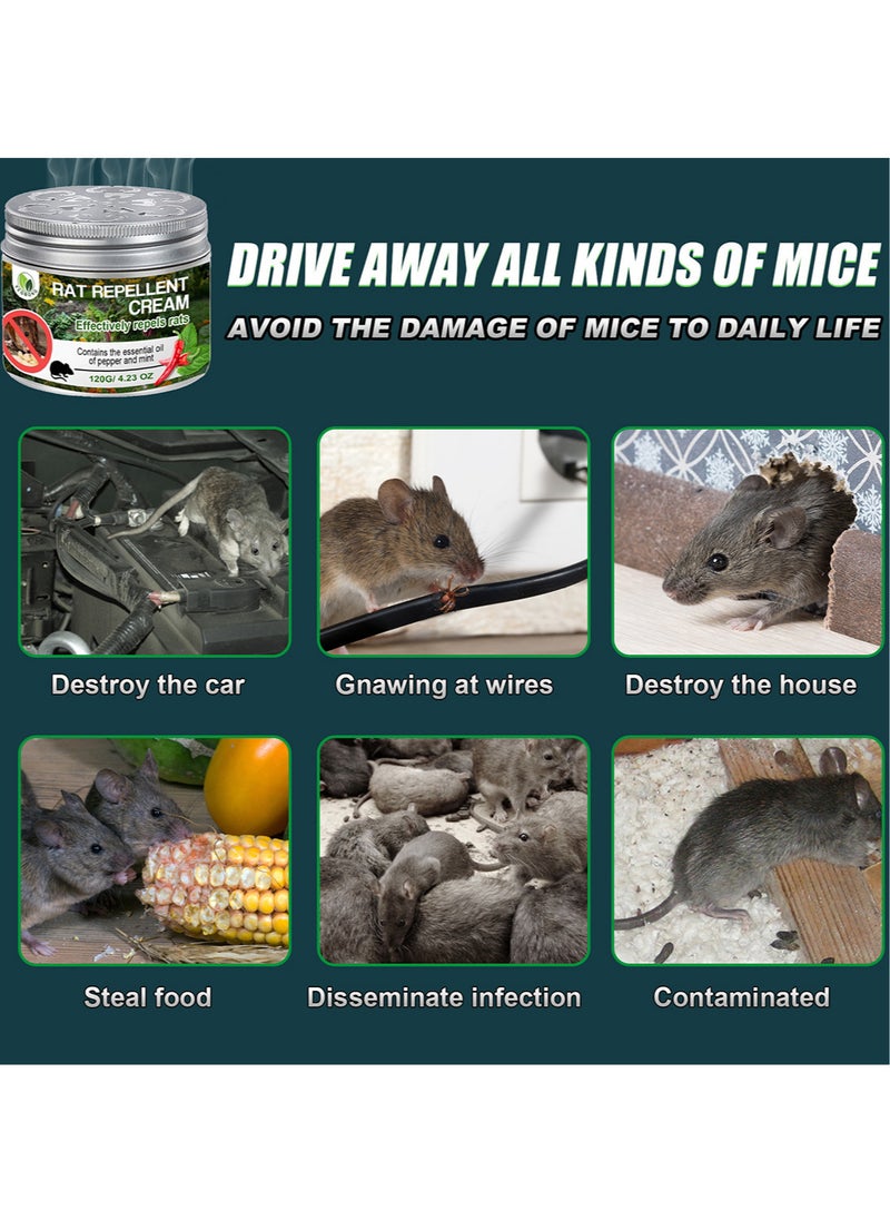 YEGBONG - 1 Piece Mouse Repellent Rats Deterrent Mice Repeller Peppermint Oil Rodent Repellent Cream to Repel Mice Away from Indoor Home Office RV Cars - Image 1