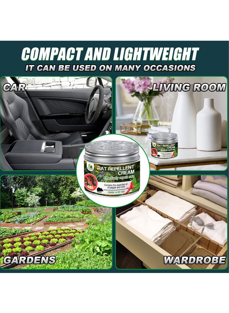 YEGBONG - 1 Piece Mouse Repellent Rats Deterrent Mice Repeller Peppermint Oil Rodent Repellent Cream to Repel Mice Away from Indoor Home Office RV Cars - Image 1