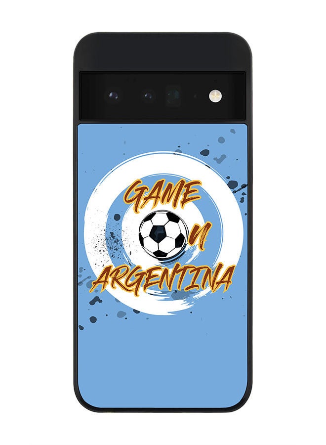 Stylizedd Rugged Black edge case for Google Pixel 6 Pro 5G Slim fit Soft Case Flexible Rubber Edges Anti Drop TPU Gel Thin Cover - Game on Argentina - Image 1