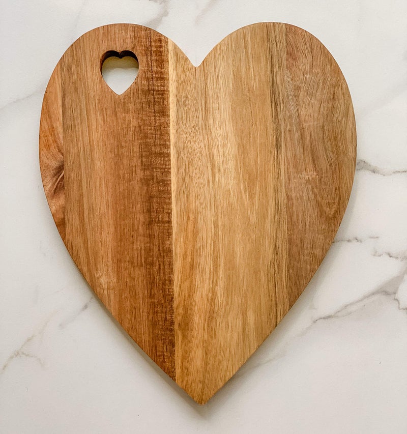 Kozy Kitchen Premium Acacia wood Charcuterie Board, 100% Handmade, Cheese Platter, Cheese Tray, Wood Cutting Board, Attractive Heart Design by Kozy Kitchen - Image 1