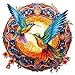 Artipuz Wooden Puzzles for Adults Mandala Hummingbird Wooden Puzzle Unique Shaped Wood Jigsaw Puzzle for Adults Wood Puzzles Adult Gifts for Family Wall Art Home Decor 200pcs 118 118in M - Image 2