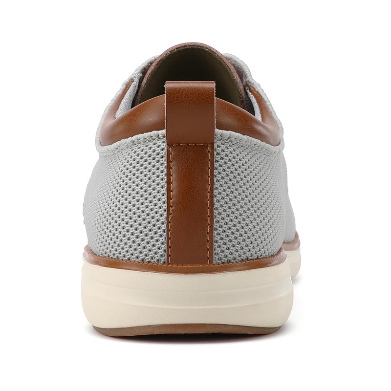 VILOCY Men's Wide Casual Dress Oxfords Business Shoes Fashion Sneakers Mesh Breathable Comfortable Walking Shoes Light Grey,EU40 - Image 5