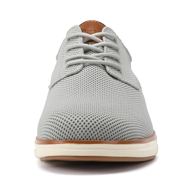 VILOCY Men's Wide Casual Dress Oxfords Business Shoes Fashion Sneakers Mesh Breathable Comfortable Walking Shoes Light Grey,EU40 - Image 3