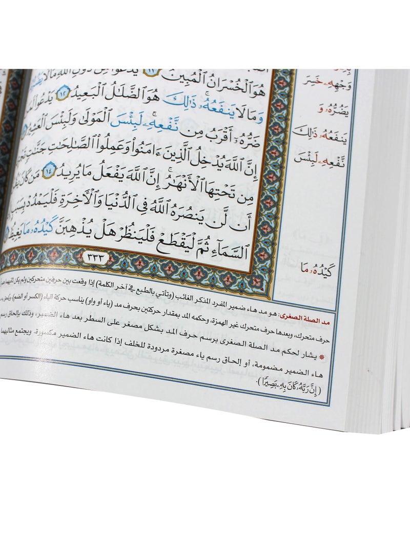 القرآن الكريم بالخط العثماني مع التحكم في التجويد، الشرح التطبيقي لعلوم التجويد الضرورية للقرآن وضبطه ورسمه، مع القواعد المتعلقة بفاني بيز 24x17 - Image 5