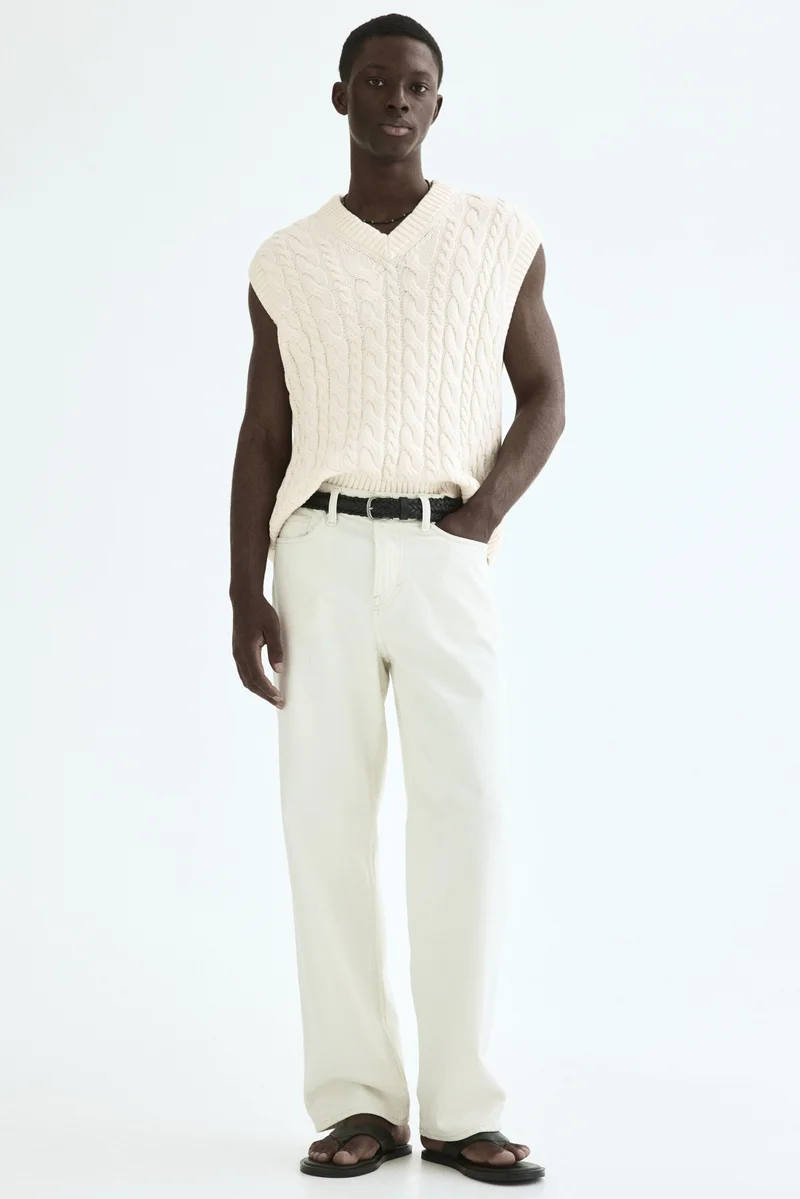 H&M Relaxed Fit Cotton sweater vest