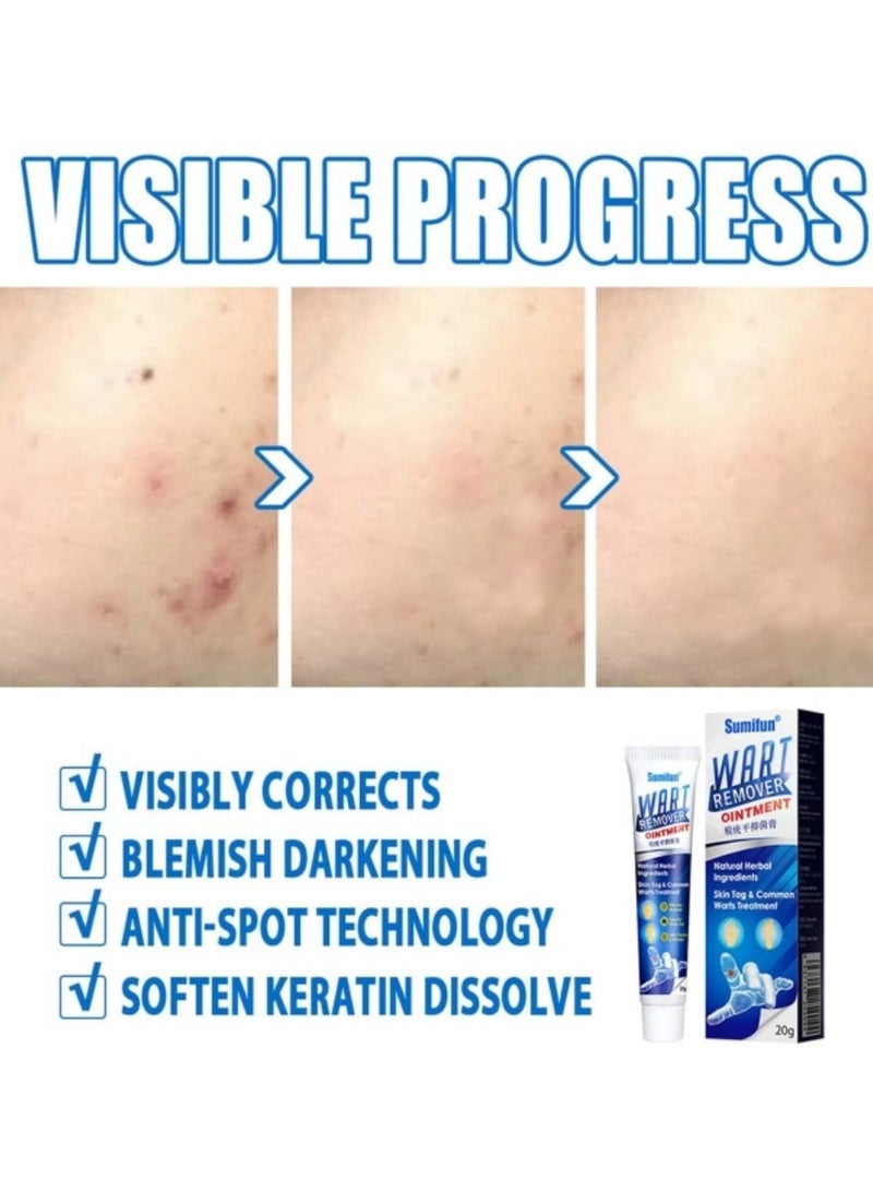 Sumifun Wart Remover Ointment, Mistaha 20g - Natural Ingredients for Safe Body Wart Treatment, Acne, Moles, and Scar Reduction - Image 5