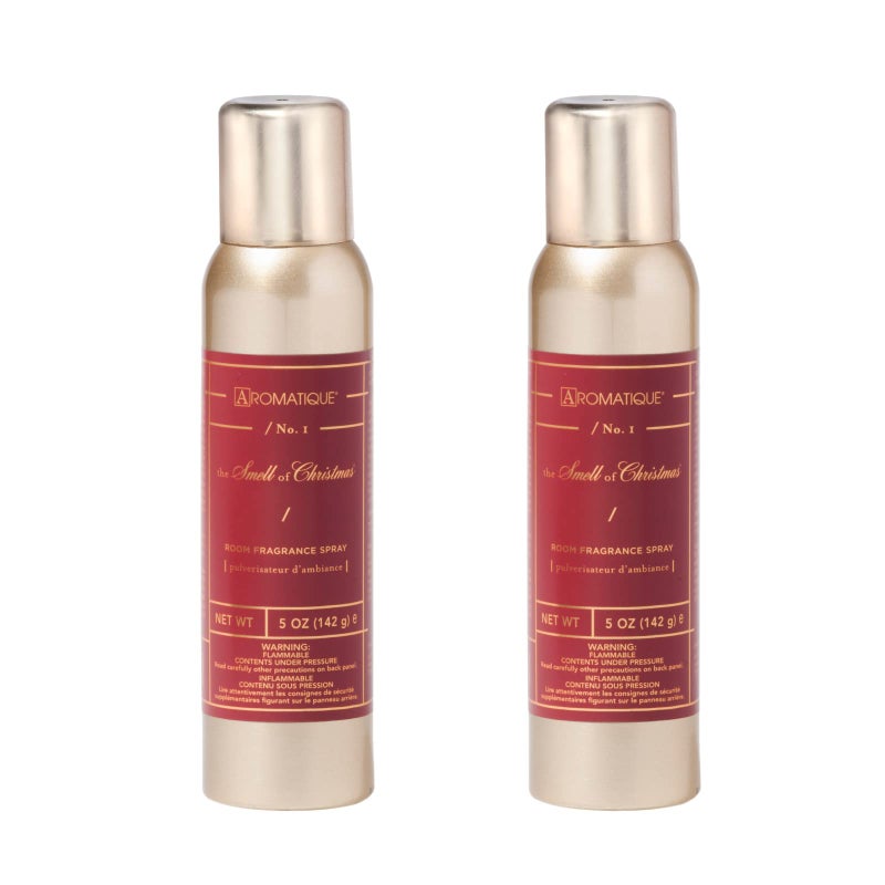 Aromatique The Smell Of Christmas Aerosol Room Spray Set Of 2 - Home Fragrance  Long Lasting Room Air Freshener Home Spray Deodorizer Nonstop Freshness Xmas Gifts Notes Of Clove  Cinnamon  Orange 5Oz
