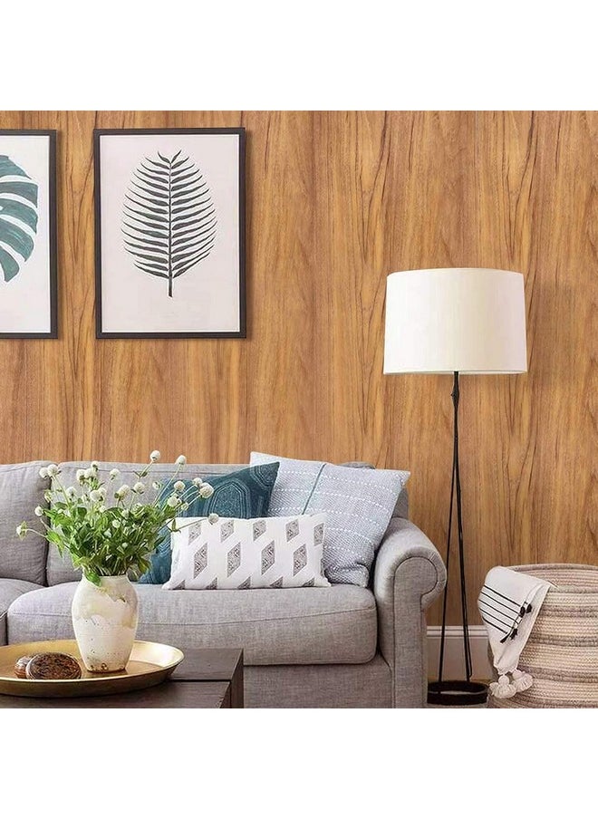 WISDOM - WISDOM Self Adhesive Vinyl Wood Grain Wallpaper for Furniture Vinyl Stickers Wooden Door Desktop Wall Papers Kitchen-Cupboard/Shelf Liner Sheet (24 x 100 Inch, Grain 01 - Image 1