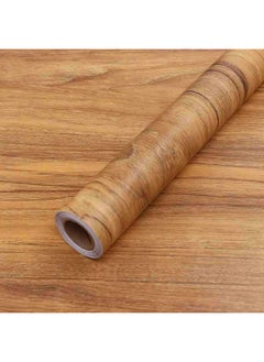 WISDOM Self Adhesive Vinyl Wood Grain Wallpaper for Furniture Vinyl Stickers Wooden Door Desktop Wall Papers Kitchen-Cupboard/Shelf Liner Sheet (24 x 100 Inch, Grain 01
