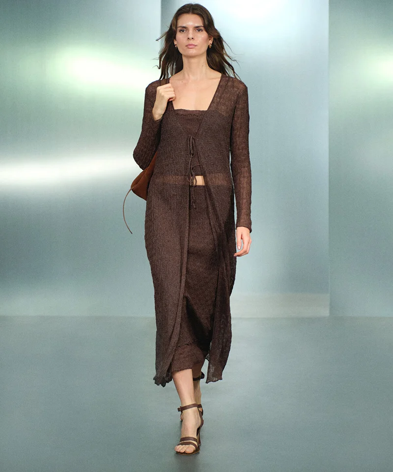 ابيكول Knit Cardigan With Lurex Thread