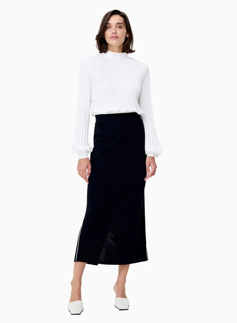 French Connection Ottie Midi Back Slit Skirt