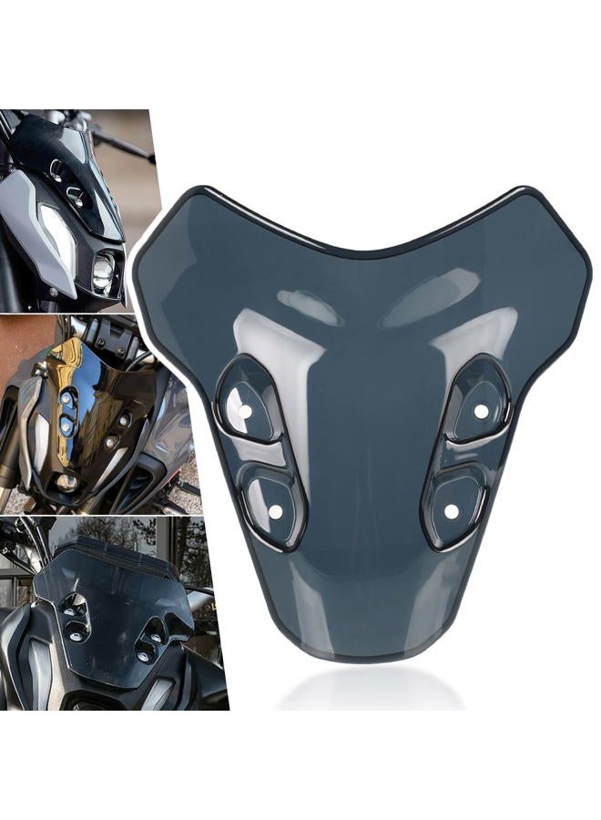 LANQIAN Motorcycle Front Windshield Windscreen Airflow Wind Deflector for MT07 MT-07 2021 2022 2023 Black - Image 1