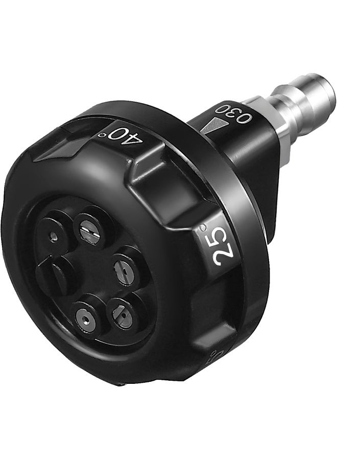 FIXFANS Pressure Washer Nozzle, 6 In 1 Quick Change Over Spray Nozzle, Adjustable High Power Washer Nozzle Tips With 1/4" Quick Connect, 4000 Psi  - Image 1