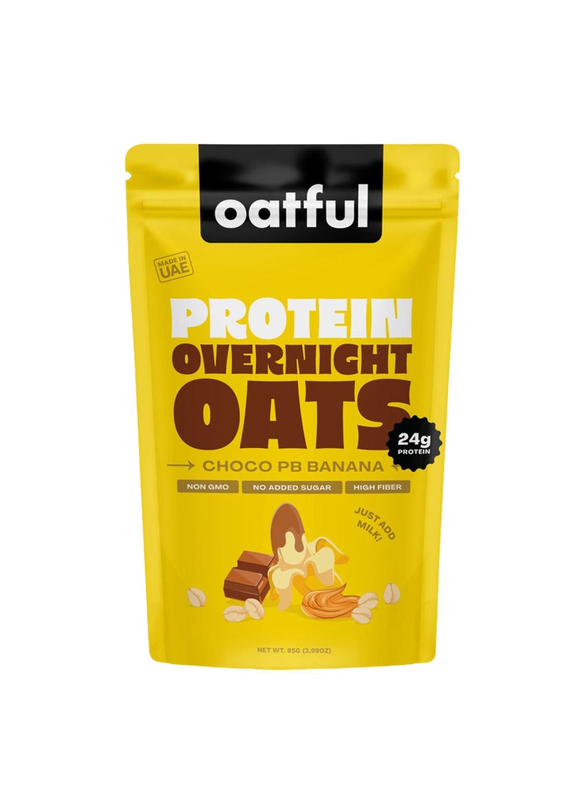 Oatful Chocolate Peanut Butter Banana Overnight Oats Mix - Image 1