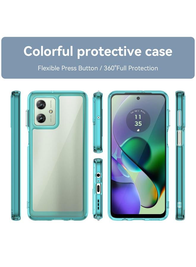 S-TOP Case For Motorola Moto G54 Global Colorful Series Acrylic Hybrid TPU Phone Case - Image 2