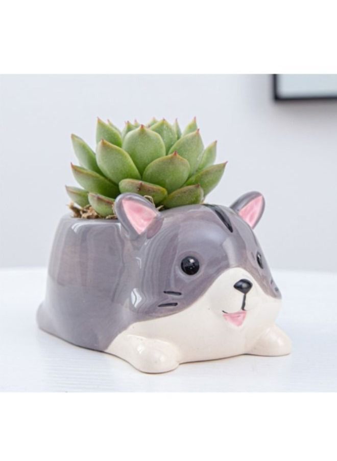 Cute Succulent Planter, Succulent Pots with Drainage Hole Flower Plant Pot Cartoon Ceramic Tiny Pot for Indoor Mini Flower Planters Cactus Container 1 Pc - Image 1