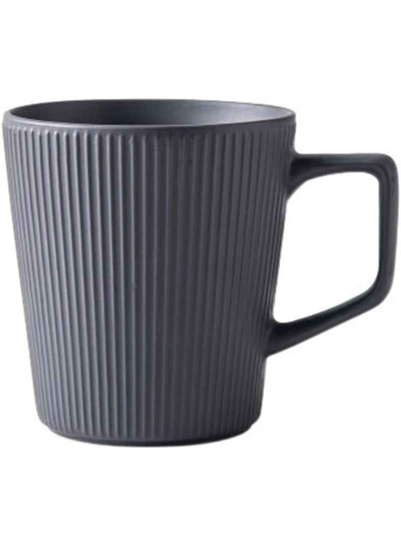 4 قطع مج قهوة من البورسلين كبير سعة 400 مل،مثالية للمشروبات الساخنة والباردة على الطراز الكورى للكابتشينو والشاي والايس كوفى آمنة للاستخدام في غسالة الأطباق والميكروويف - Image 2