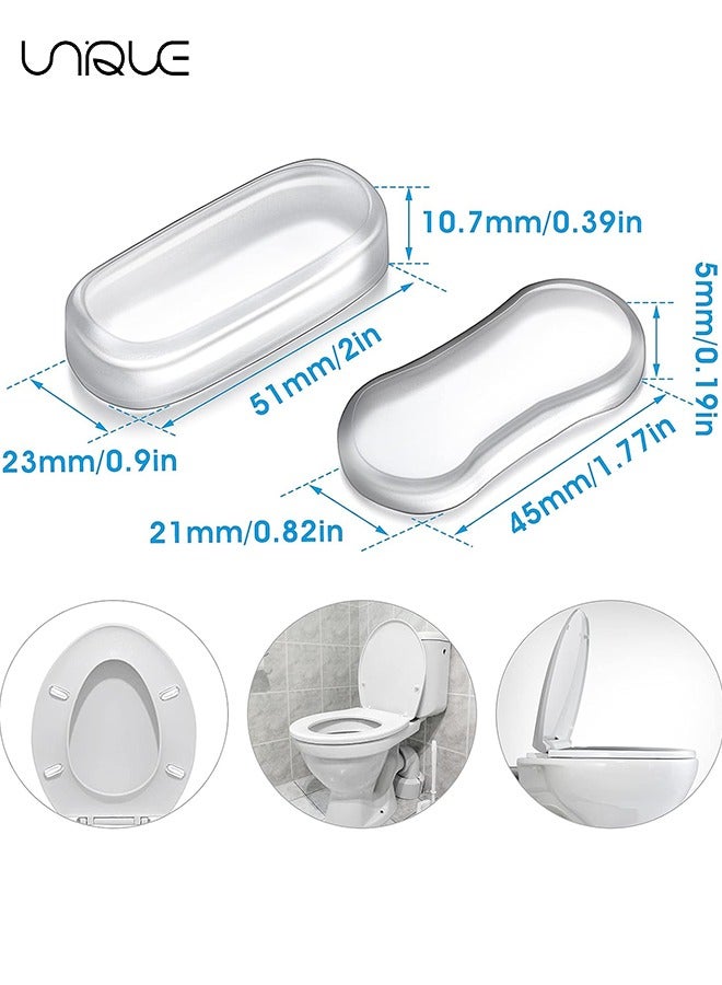 Unique 10 Pieces Toilet Seat Bumpers, Universal Toilet Lid Bidet Replacement Bumper Kit Silicone Rubber Bumpers for Bidet Attachment with Strong Adhesive for Families, Hotels, School Toilet - Image 2
