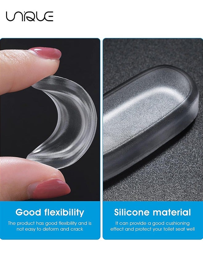 Unique 10 Pieces Toilet Seat Bumpers, Universal Toilet Lid Bidet Replacement Bumper Kit Silicone Rubber Bumpers for Bidet Attachment with Strong Adhesive for Families, Hotels, School Toilet - Image 4