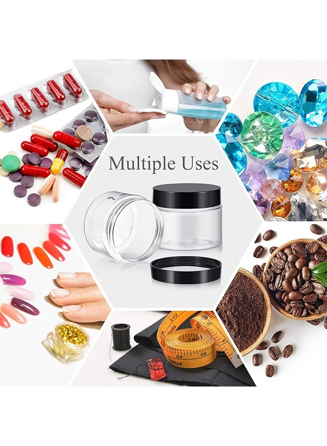 ليمون ٦ عبوات كريم تجميل، سعة ٤ أونصات، عبوات بلاستيكية صغيرة مع أغطية لتخزين الكريمات واللوشن. - Image 5