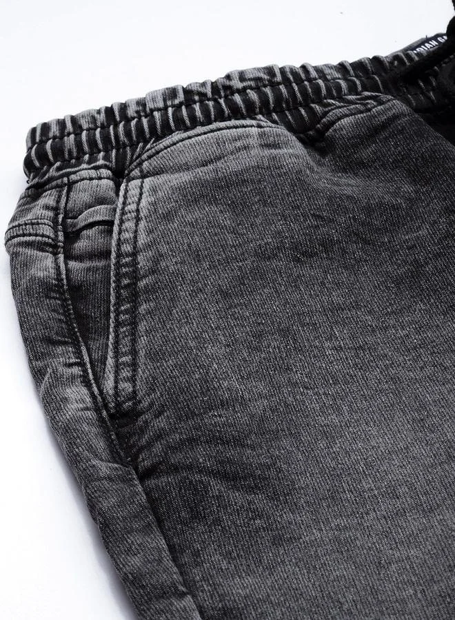 The Indian Garage Co The Indian Garage Co Men Mid Rise Cut and Sew Panel Jeans