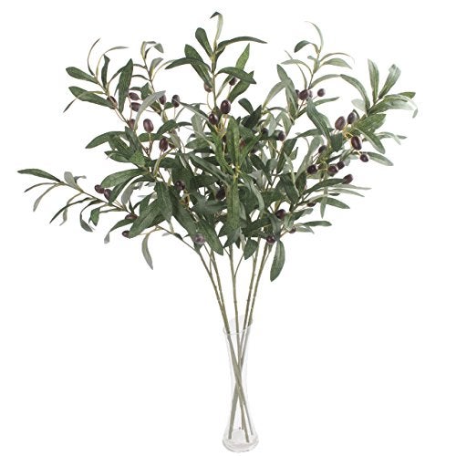 JAROWN Artificial Olive Branch Stems 5pcs 28 Inch - Image 1