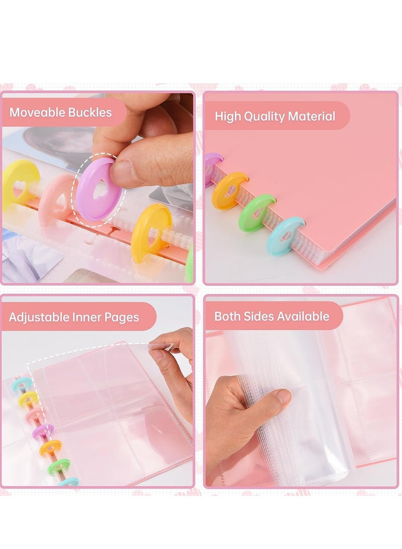 SYOSI حامل بطاقات صور Kpop بحجم 3 إنش - كتاب حامل بطاقات صور مع 30 صفحة داخلية - بطاقة شخصية لجمع 2×3 ألبوم صور بولارويد - Image 3