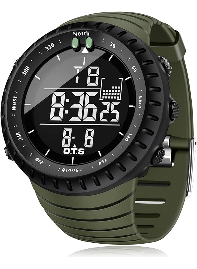 KASTWAVE Men's Digital Sports Watch Waterproof Tactical Watch With Led Backlight Perfect For Outdoor And Indoor Sports - Image 1