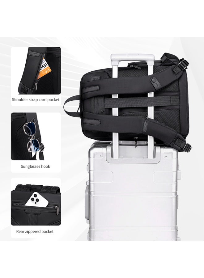 ARCTIC HUNTER Anti-Theft Travel Backpack Durable Premium Water-resistant 17 L Laptop backpack for Office Business Travel College School, B00811, Black - Image 5