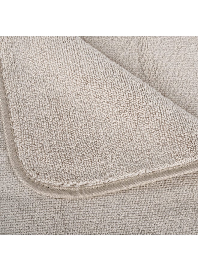 POLYTE Oversize, 60 x 30 in., Quick Dry Lint Free Microfiber Bath Towel Set, 6 Piece (Beige) - Image 4