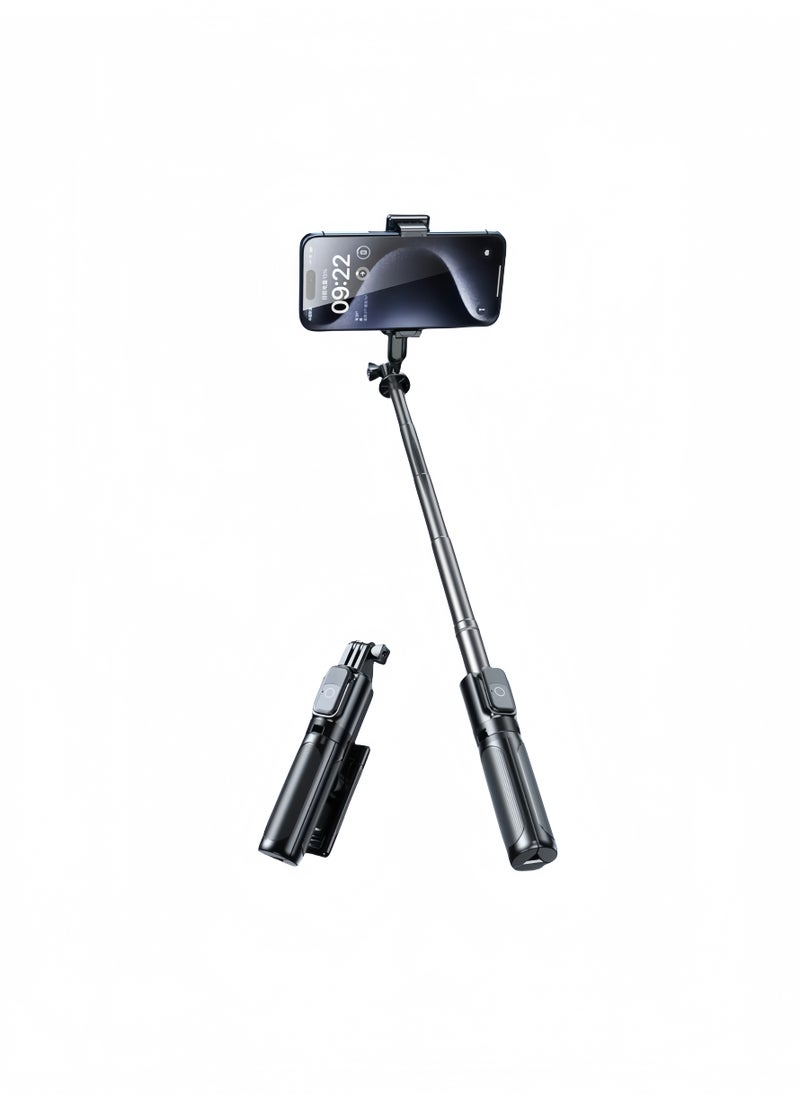 Generic Selfie Sticks Tripod With Wireless Bluetooth Remote, 360° Rotation Portable Phone Holder, Extendable/Mini Size/Lightweight, Portable For Makeup, Selfie, Vlogging, Youtube, Live, Phone/Android  - Image 1