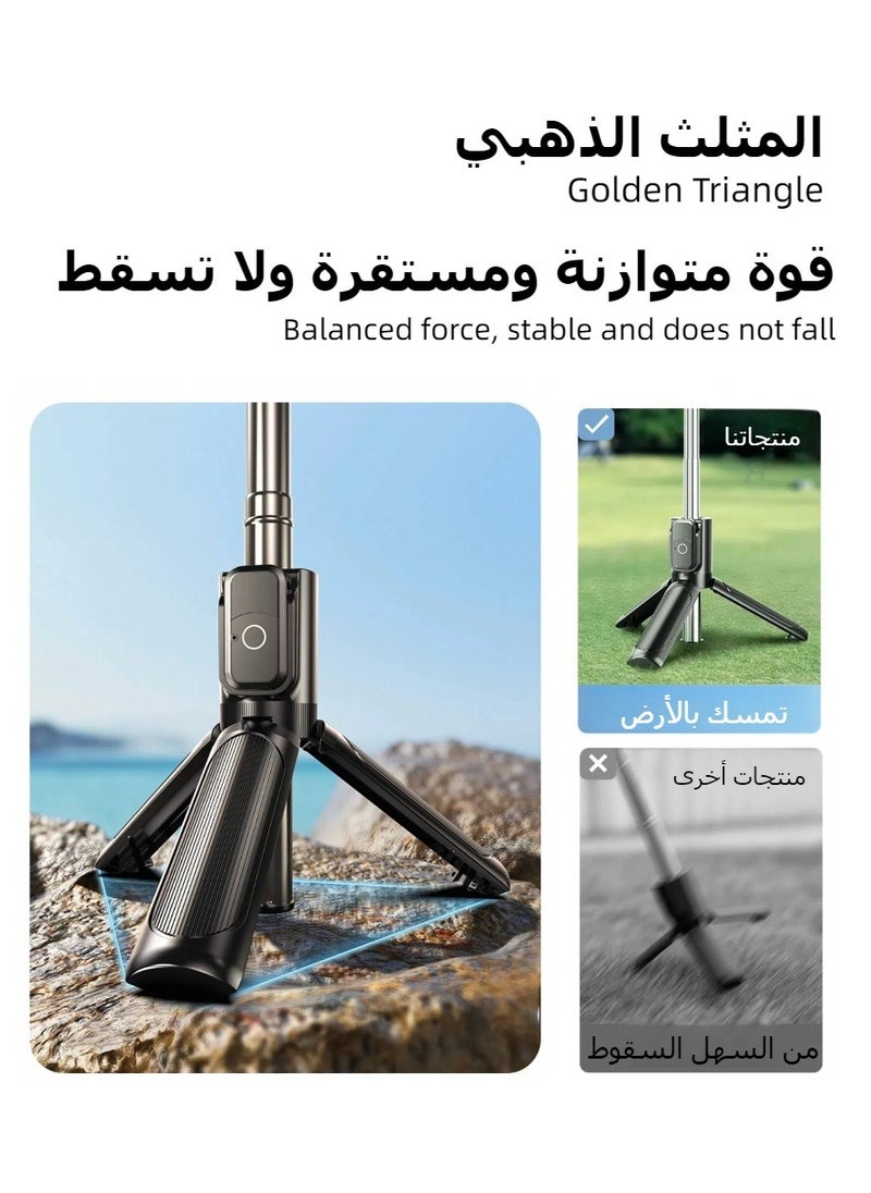 Selfie Sticks Tripod With Wireless Bluetooth Remote, 360° Rotation Portable Phone Holder, Extendable/Mini Size/Lightweight, Portable For Makeup, Selfie, Vlogging, Youtube, Live, Phone/Android
