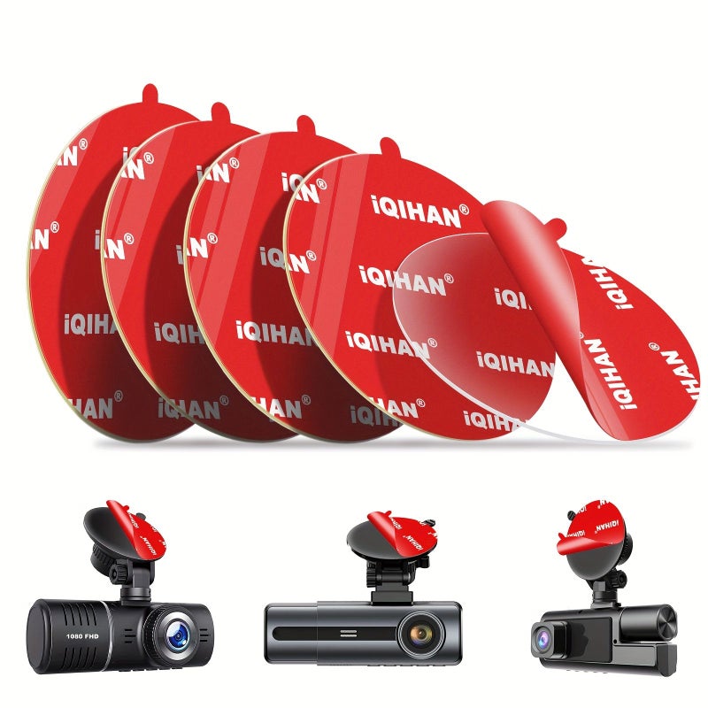 5 Pack 56mm Double Sided Adhesive Pads for Dash Cam Suction Mounts Heat Resistant - Image 1