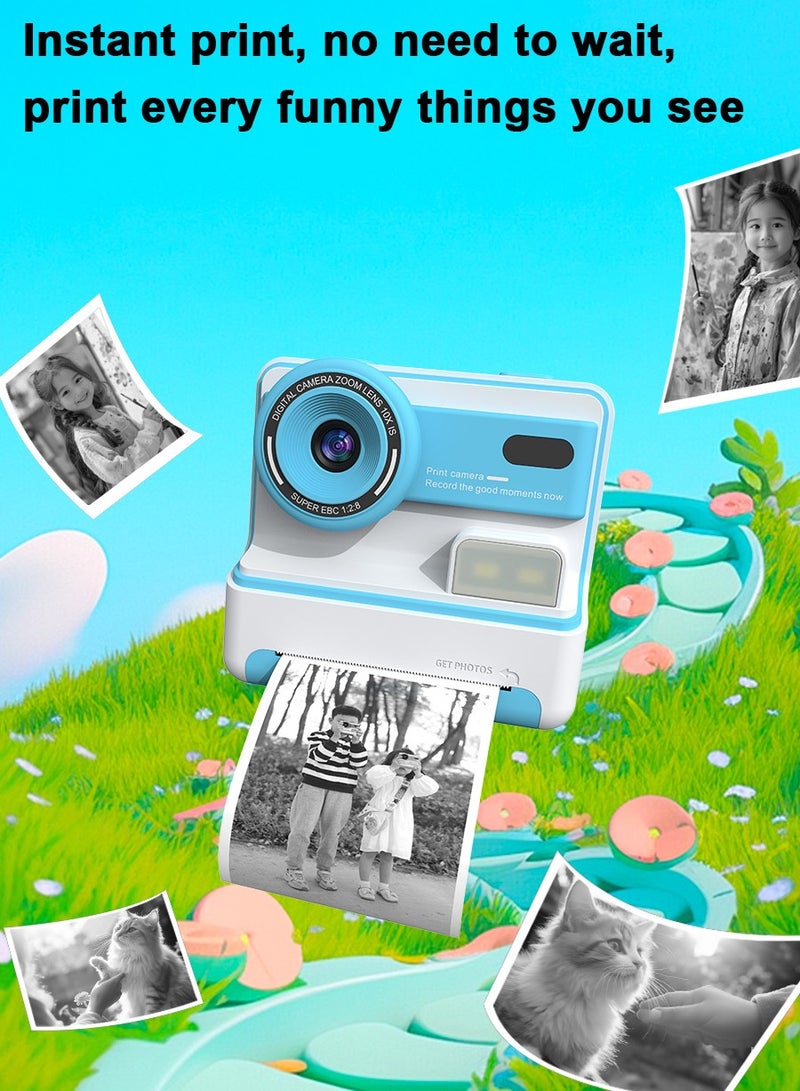 XiuWoo Instant Camera for Children Mini Thermal Printing Camera with 32GB  TF Card Display 2.4 inch 1080P HD Video Photo 36MP Dual Camera 2 rolls included - Image 2